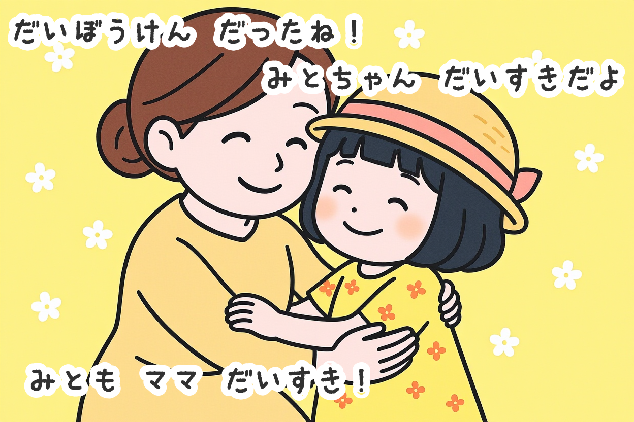 みとちゃんの絵本の最終ページ